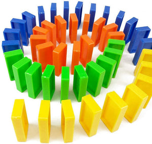 Domino Train with Building and Stacking Blocks Set