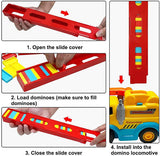 Domino Train with Building and Stacking Blocks Set