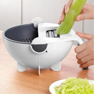 9 in 1 Multi-functional Vegetable Cutter With Drain Basket