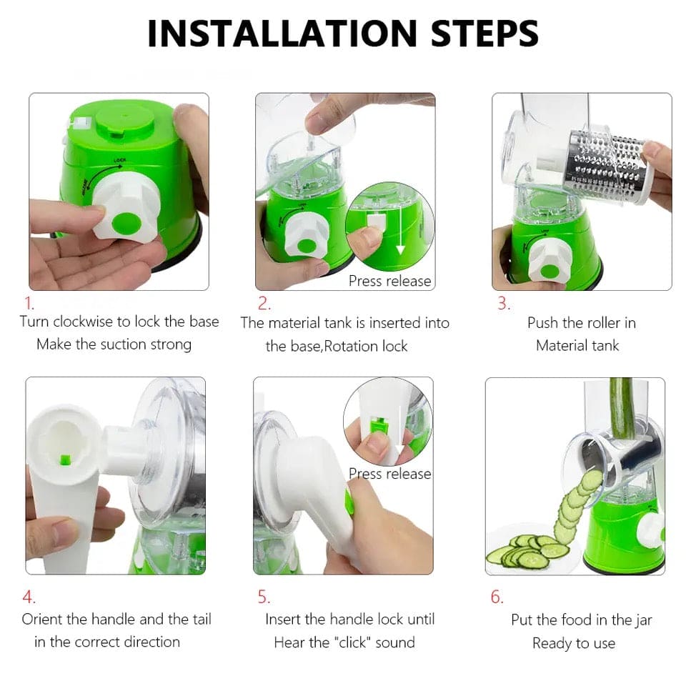 Multifunctional Roller Vegetable Cutter, 3 In 1 Vegetable Slicer And Cutter