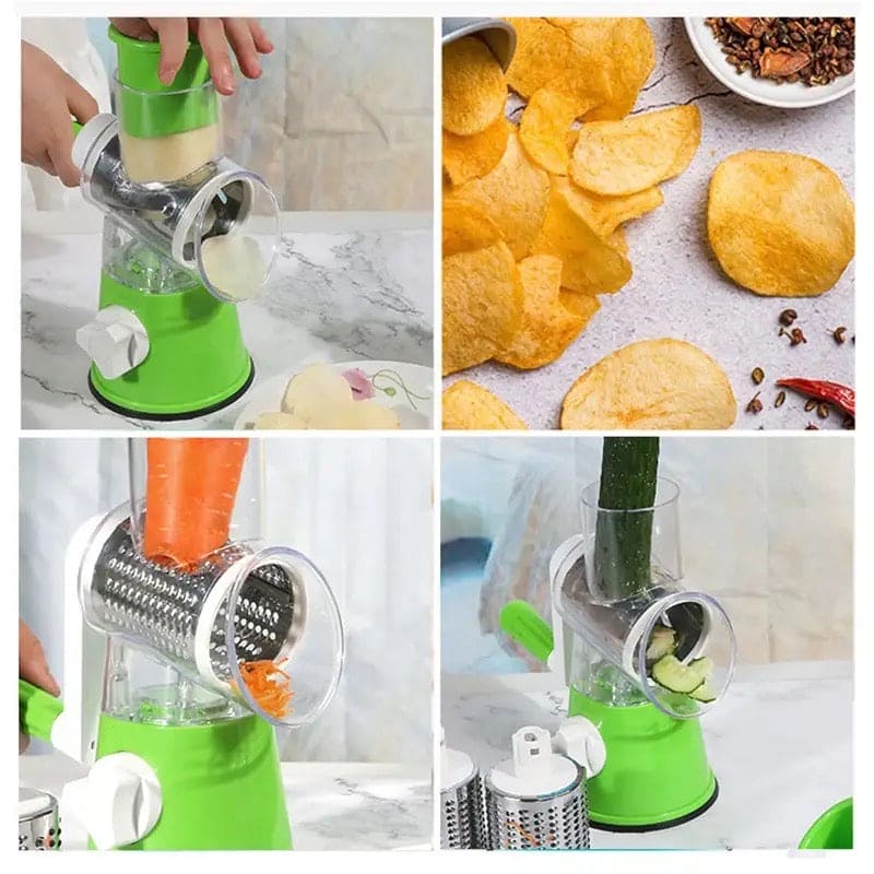 Multifunctional Roller Vegetable Cutter, 3 In 1 Vegetable Slicer And Cutter